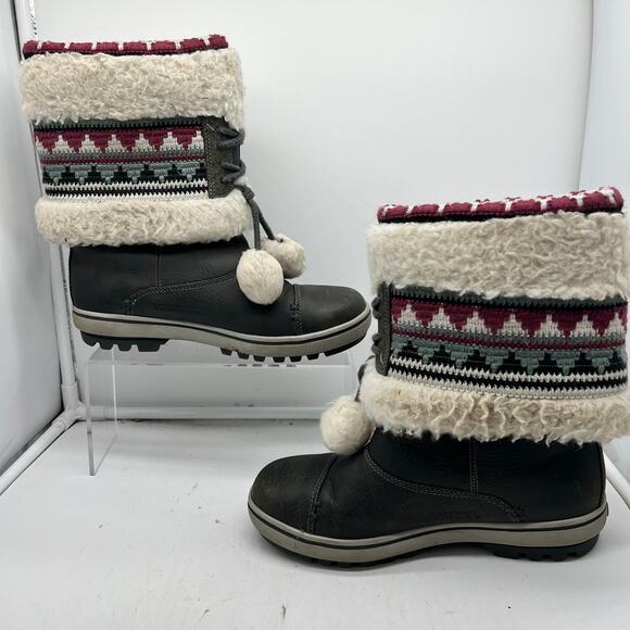 Helly Hansen Iskoras Boots Womens 7.5 Faux Fur Waterproof Leather Snow - Picture 2 of 9